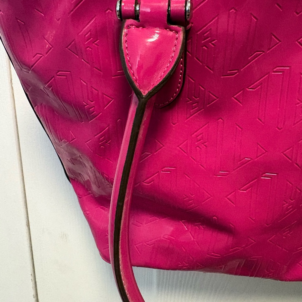 Lauren Ralph Lauren pink patent handbag. NWT!! - Picture 11 of 14